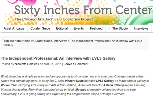 The Independent Professional: An Interview with LVL3 Gallery