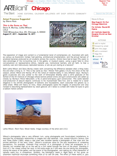 ARTslant: Actual Presence Suggested